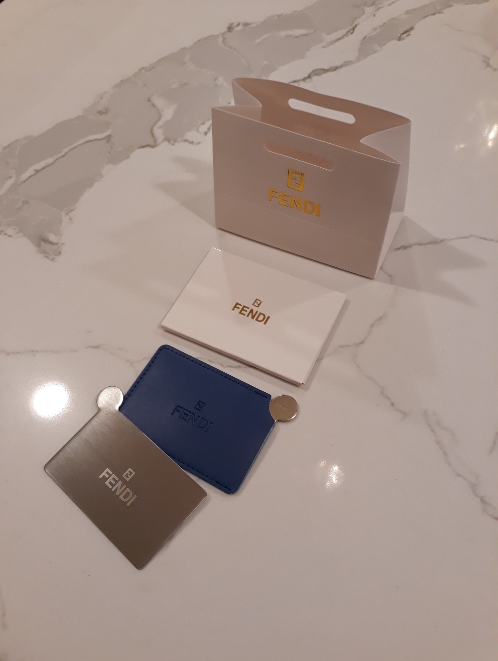 Fendi Mirror With Blue Case